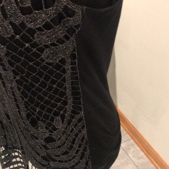 Black & Silver Dressy Tank Top - Picture 3 of 3